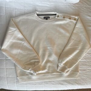 J. Crew Sweatshirt with Nautical Button Detail